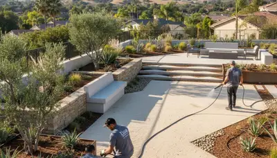 Landscape contractors in San Diego, CA creating a custom outdoor living space
