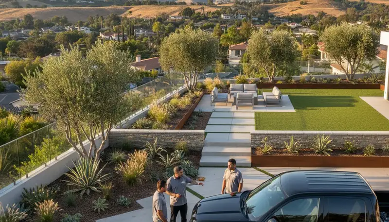 San Diego, CA landscape contractors providing professional yard design and maintenance services