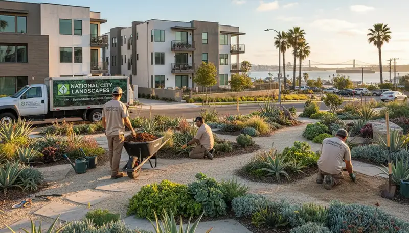 San Diego, CA landscaping contractor providing custom yard design and outdoor maintenance services