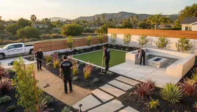 Landscaping contractors in San Diego, CA providing professional yard maintenance and design services